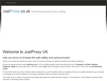 Tablet Screenshot of justproxy.co.uk